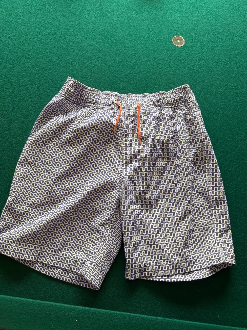 Crewcuts Purple and White Geometric Swim Shorts